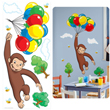 Curious George Peel and Stick Giant Mural                   